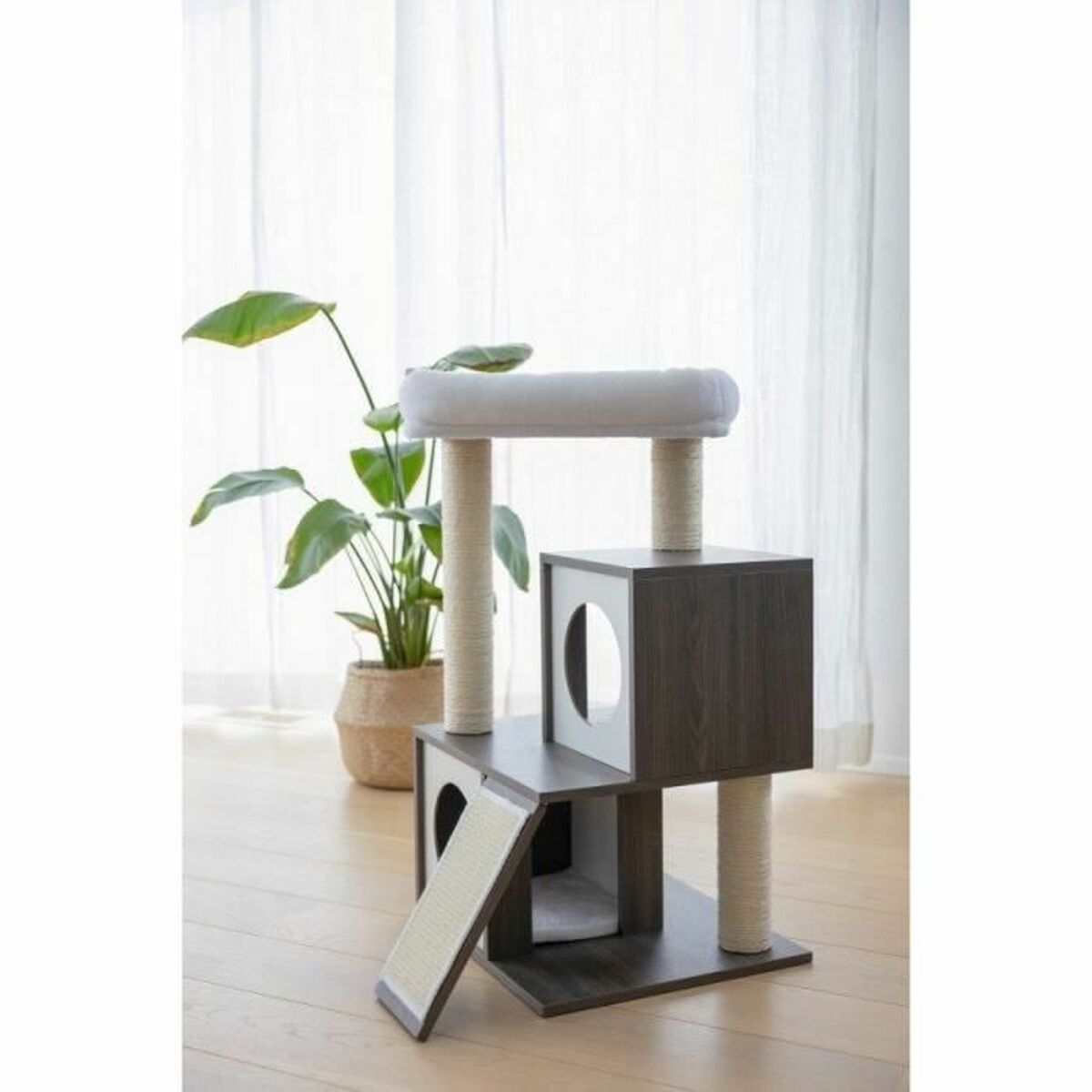 Grattoir pour Chats Kerbl Gris Blanc/Noir Sisal