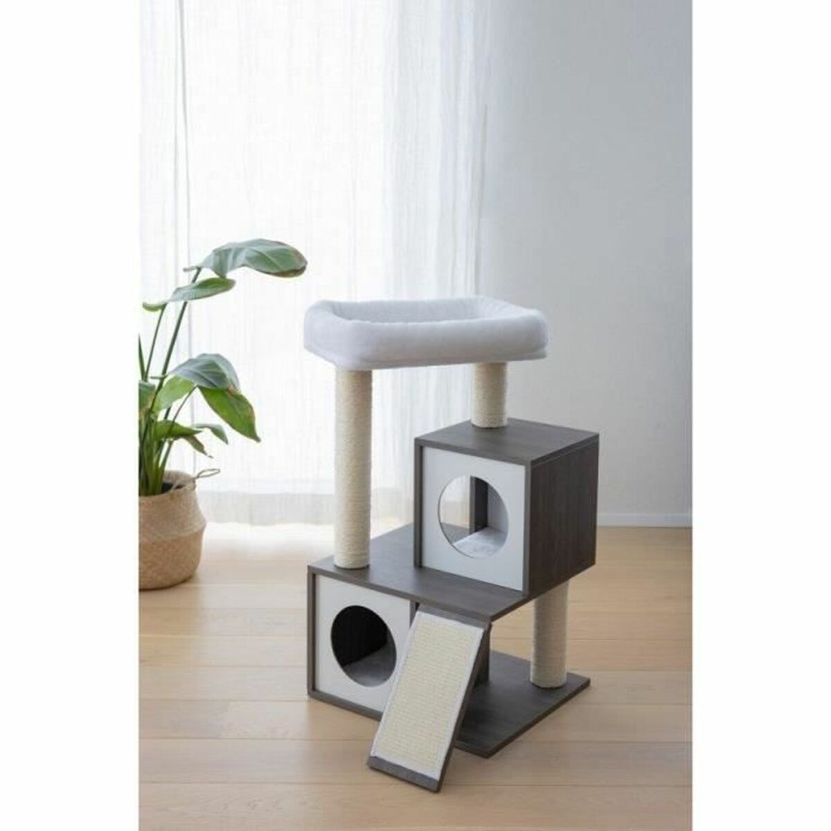 Grattoir pour Chats Kerbl Gris Blanc/Noir Sisal