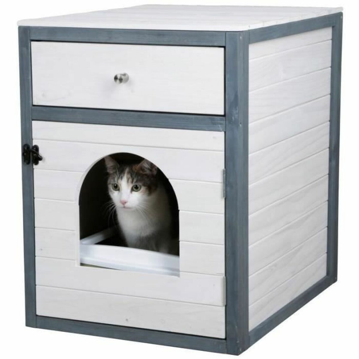 Bac à litière pour chats Kerbl Bleu Blanc Plastique