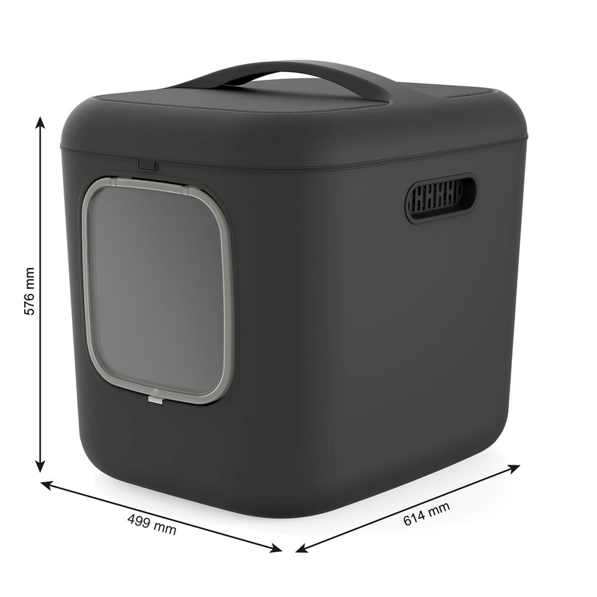 Bac à litière pour chats Rotho Biala XL anthracite Anthracite Plastique