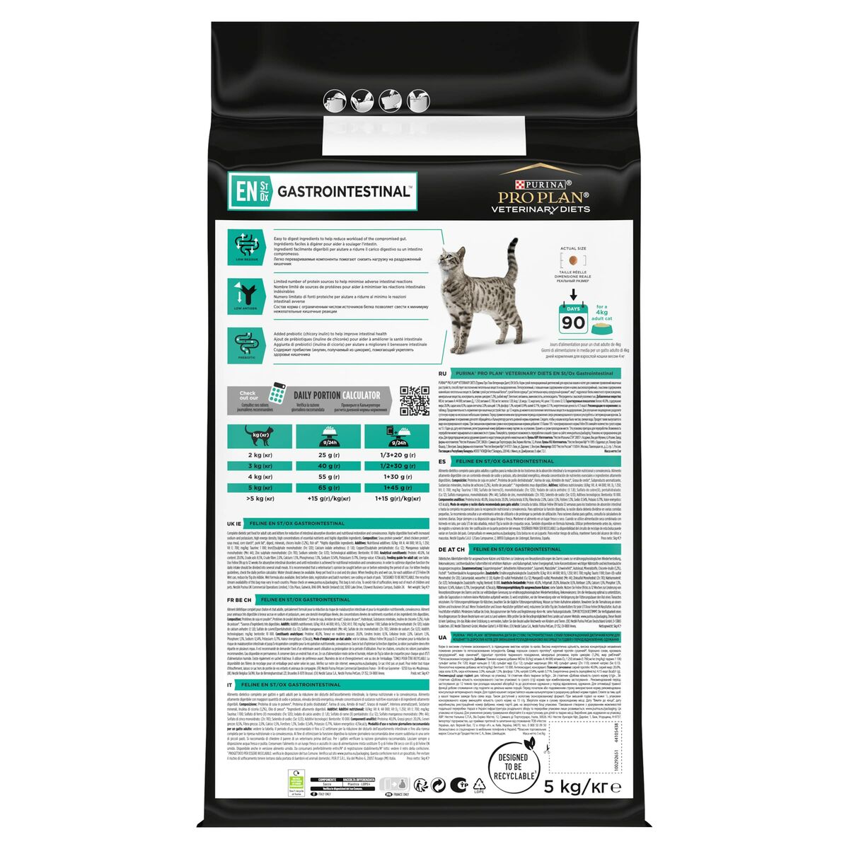 Aliments pour chat Purina Pro Plan ES Gastrointestinal Adulte Poulet 5 kg