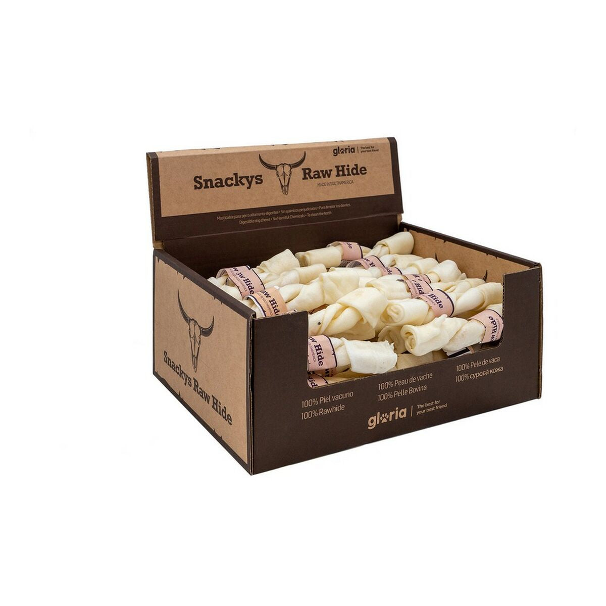 Snack pour chiens Twin Stick Gloria Snackys Rawhide Veau 1,8 x 12,5 cm 45 Unités