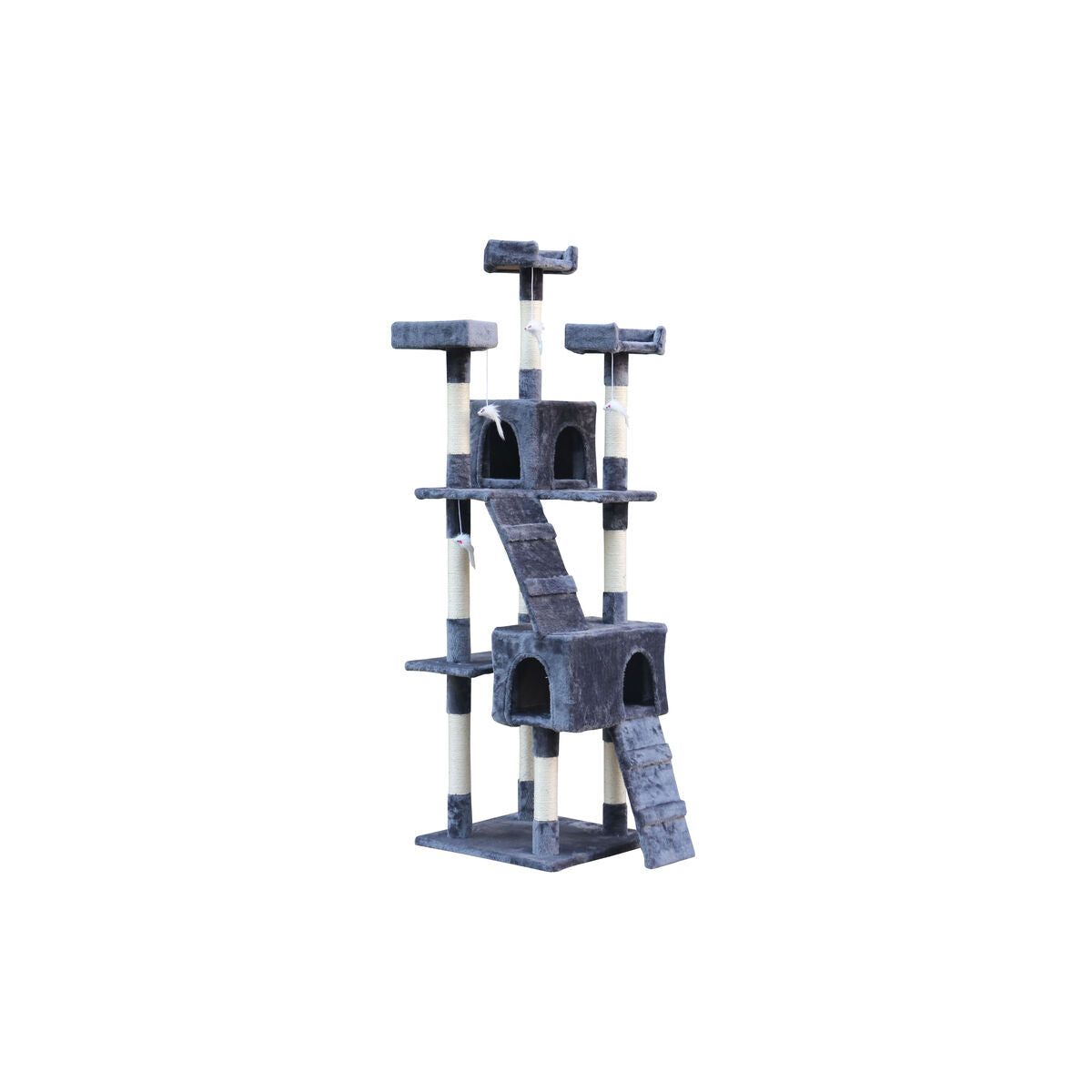 Arbre à chat Gloria Nilo Gris Polyester Bois Papier Plastique Sisal 7,5 cm