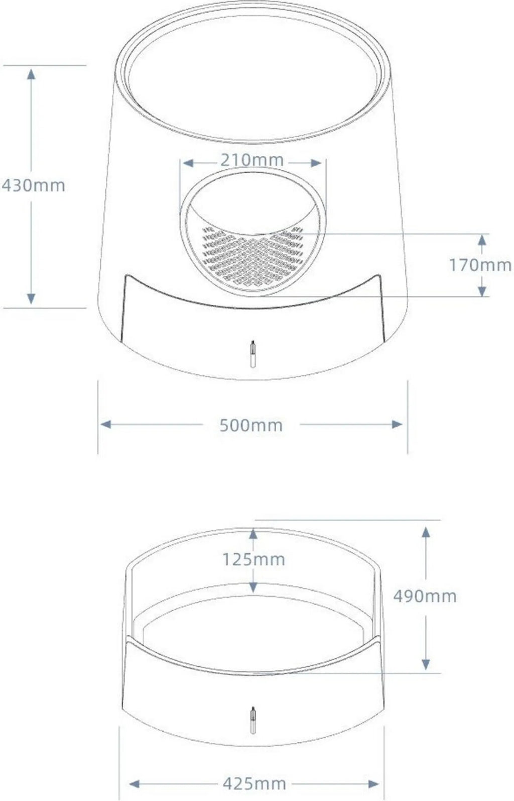 Bac à litière design avec tiroir - avec griffoir