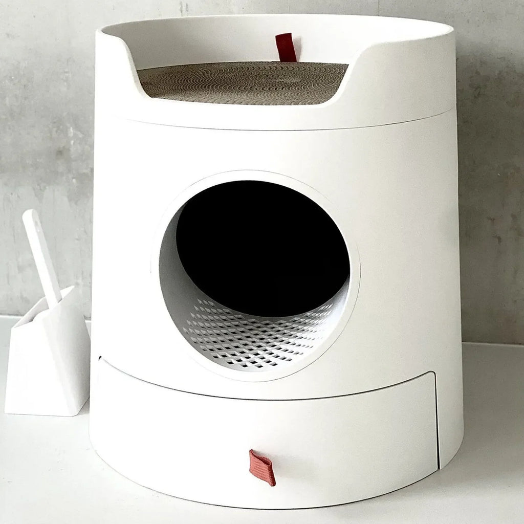 Bac à litière design avec tiroir - avec griffoir