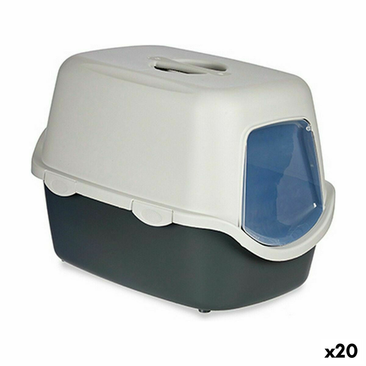 Bac à litière pour chats Stefanplast Anthracite Gris clair Plastique 56,5 x 39,5 x 39 cm 39 x 29,5 x 56,5 cm 39 x 39,5 x 56,5 cm