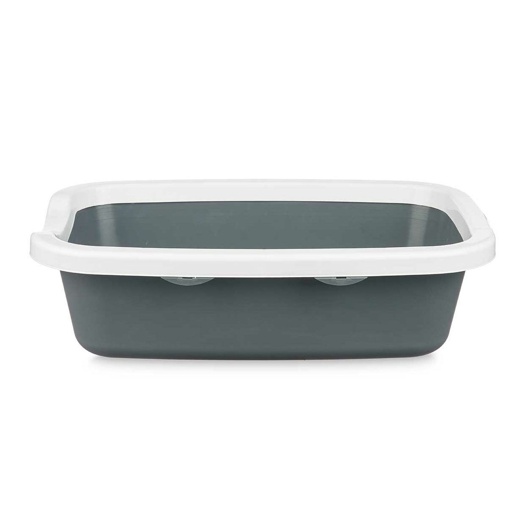 Bac à litière pour chats Mascow Blanc Anthracite Plastique 25 x 11 x 2 cm 0,38 x 16 x 58,5 cm (11 Unités)