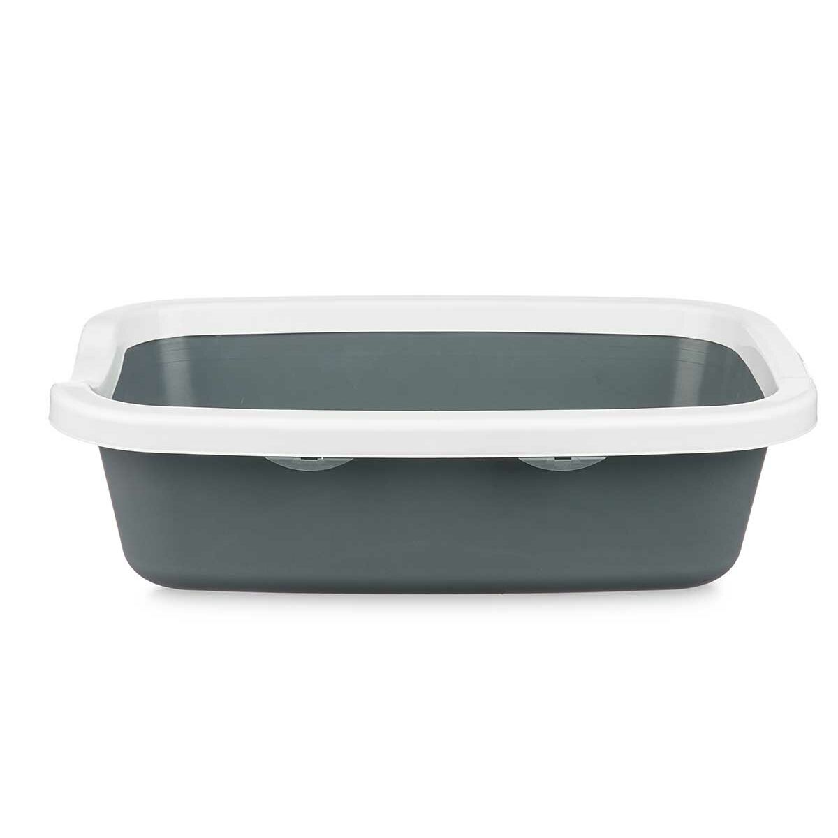 Bac à litière pour chats Mascow Blanc Anthracite Plastique 25 x 11 x 2 cm 0,38 x 16 x 58,5 cm (11 Unités)